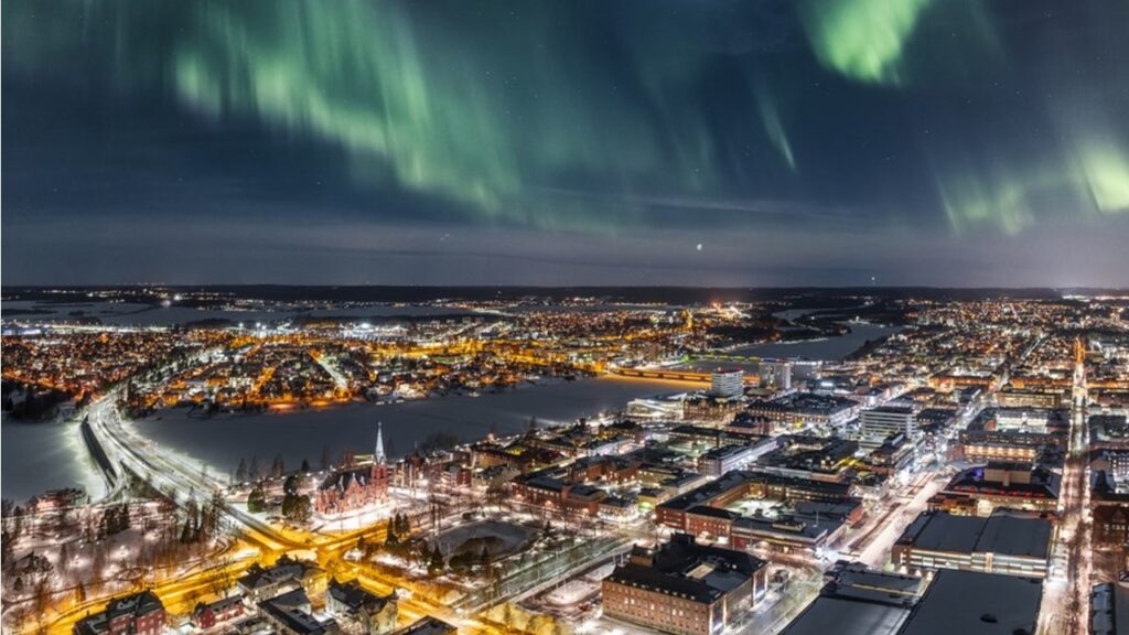 Northern lights in Umeå